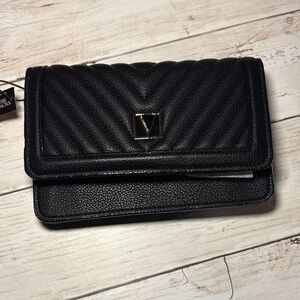 Victoria's Secret Black Quilted Clutch